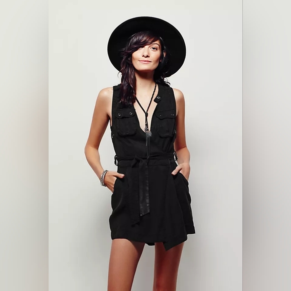 Free People Desert Daylight tencel belted wrap dress L - Picture 3 of 13